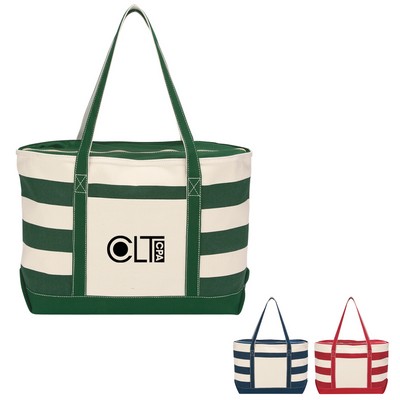 18 Oz. Cotton Canvas Nautical Tote Bag