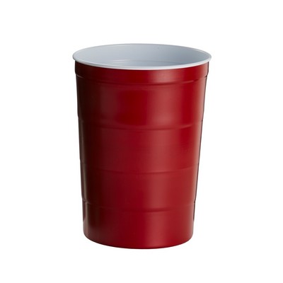 Party Chill-Cup, 16oz steel cup red/white (undecorated)